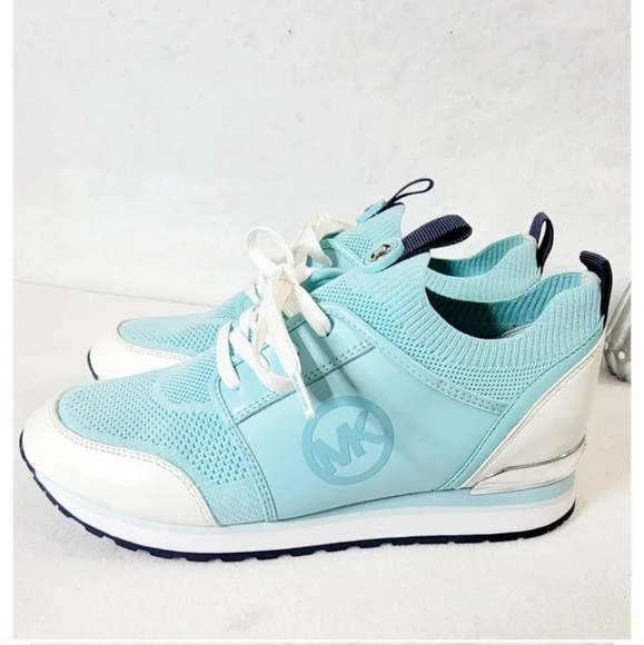 Michael Kors Womens Mystic Blue Sneakers Dash Knit Trainer Shoes Size 9M - Picture 6 of 6